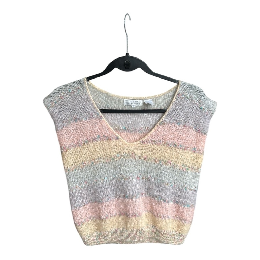 JEANNE PIERRE Multicolor V-Neck Sweater